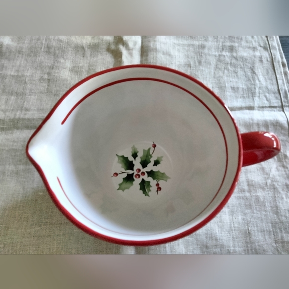 Lenox Christmas striped jug - ceramic - Picture 2 of 4